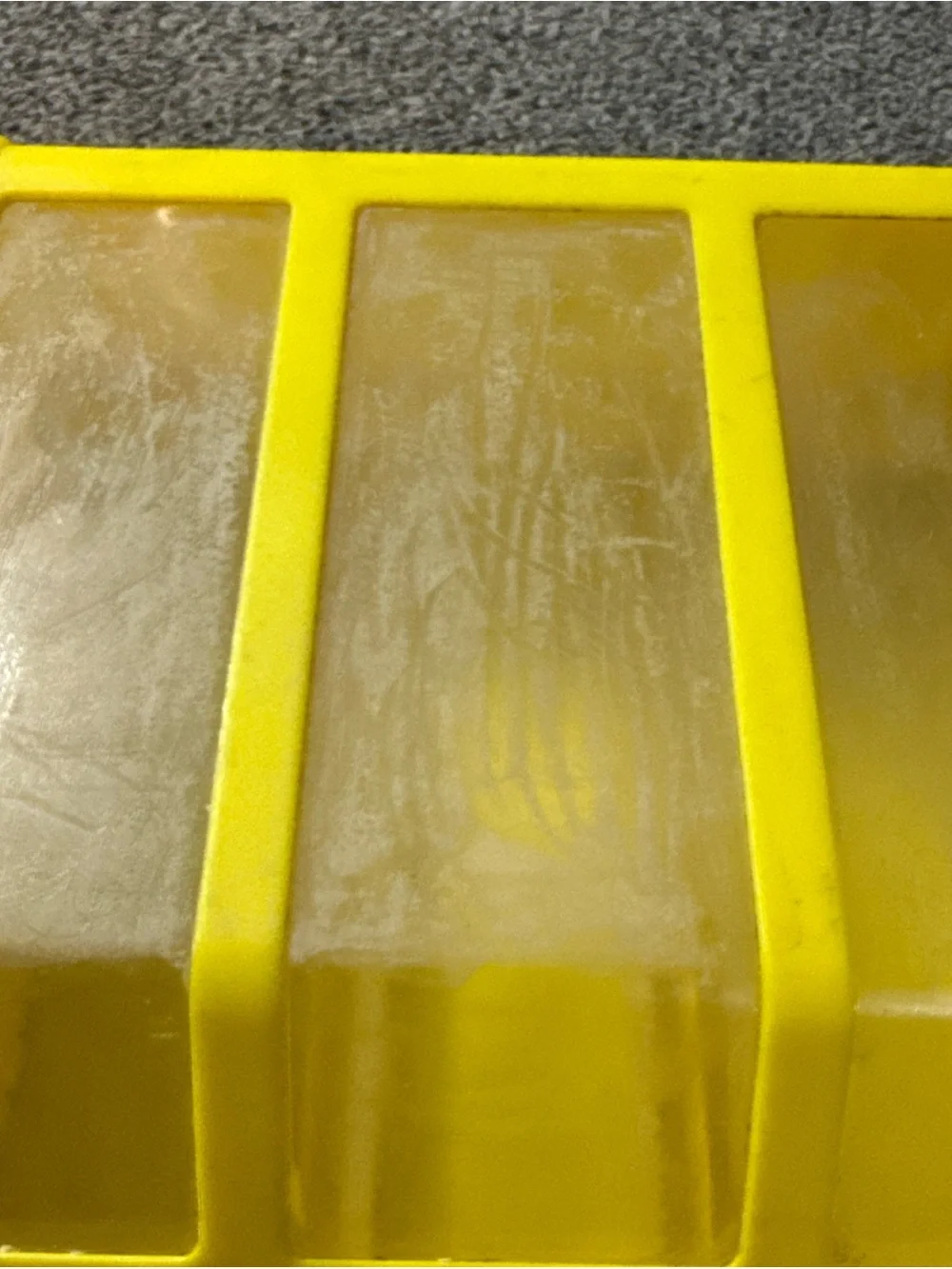 Pro-Index System Yellow Hard Storage Carrying Case Used Fogged Scratching